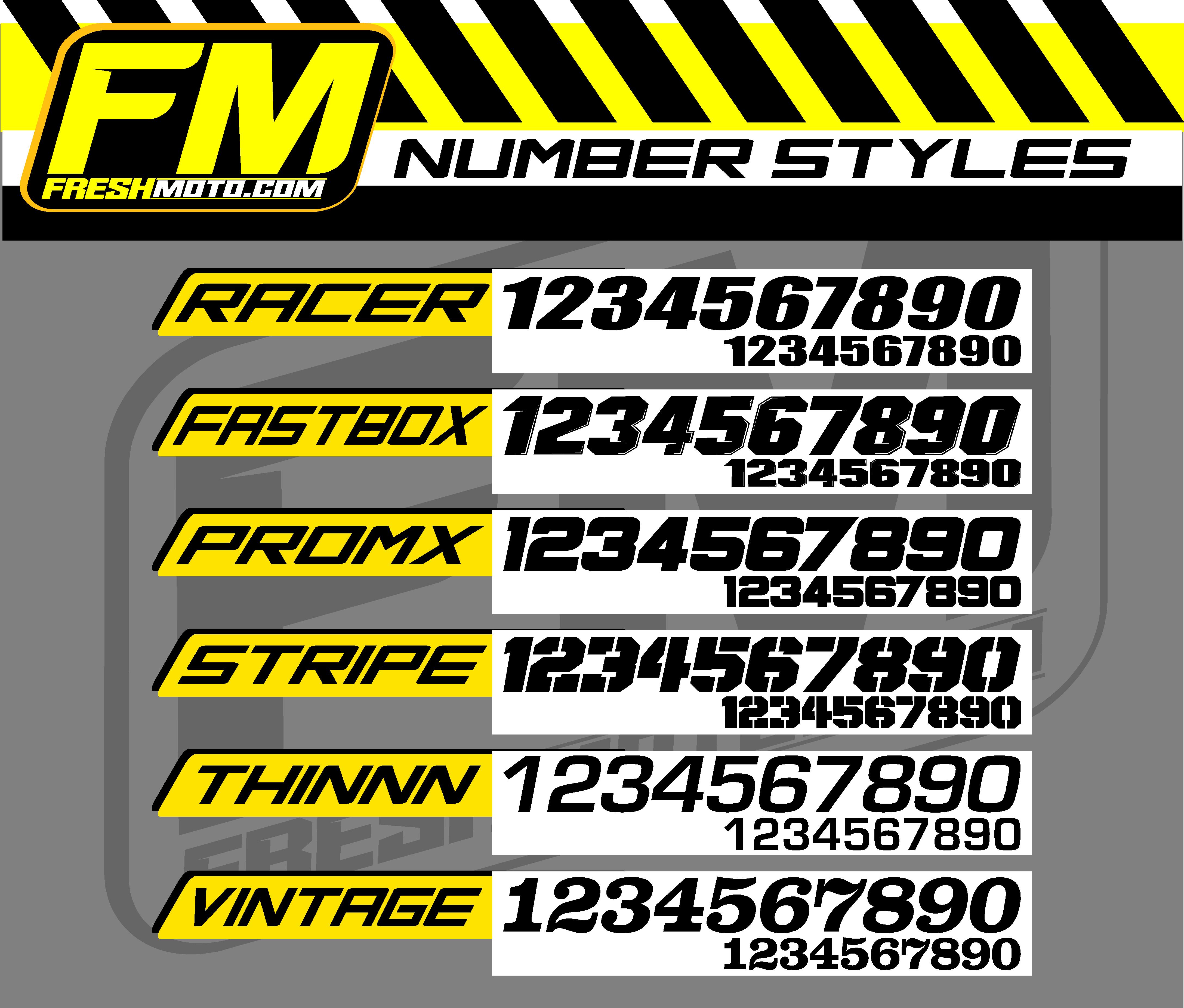 download font number motocross